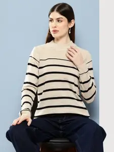 Chemistry Acrylic  Striped Longline Pullover