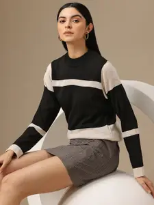 Chemistry Acrylic Striped Knitted Sweater