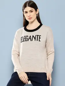 Chemistry Round Neck Typography Pullover