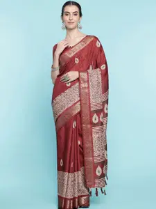 Rekha Maniyar Ethnic Motifs Zari Art Silk Saree