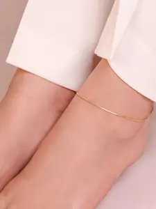 Zavya 925 Sterling Silver Gold-Plated Anklet