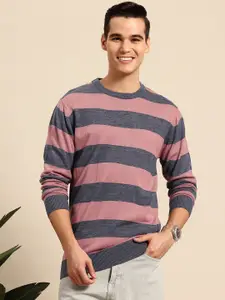 Mast & Harbour Pure Acrylic Striped Pullover