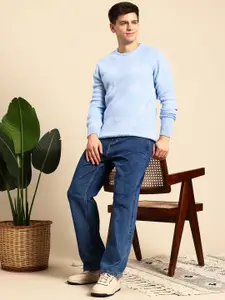 Mast & Harbour Men Floral Acrylic Pullover