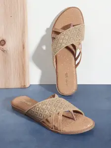 Anouk Embellished Open Toe Flats