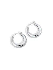 BRIA JEWELS Rhodium-Plated Sterling Silver Hoop Earrings