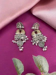 Digital Dress Room Peacock Shaped Drop Earrings