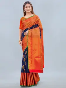 Siya Fashion Ethnic Motifs Woven Design Zari Banarasi Saree