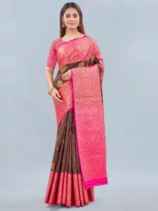 Siya Fashion Ethnic Motifs Woven Design Zari Banarasi Saree