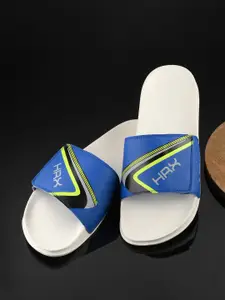 HRX by Hrithik Roshan Men Blue Printed Sliders