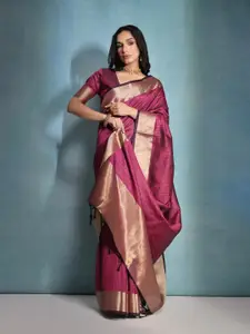 Mitera Woven Design Zari Silk Blend Banarasi Saree