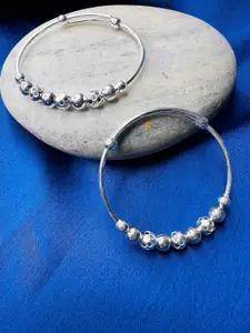 Arte Jewels Girls Set Of 2 925 Sterling Silver Bangles