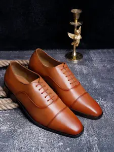 LOUIS STITCH Men Leather Lace-Up Formal Oxfords