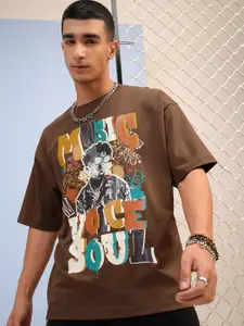 HIGHLANDER Printed Round Neck Short Sleeves Cotton T-shirt