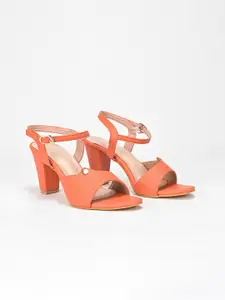 SCENTRA Party Block Sandals with Buckles