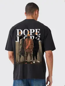 PRONK Round Neck Short Sleeves Printed Pure Cotton T-shirt