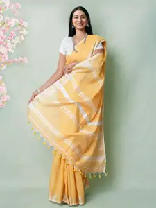 Unnati Silks Zari Silk Cotton Handloom Jamdani Saree