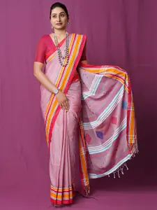 Unnati Silks Woven Design Pure Cotton Handloom Jamdani Saree