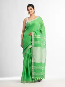 Angoshobha Woven Design Zari Pure Linen Saree