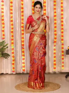 Lyunica Woven Design Zari Silk Blend Banarasi Saree