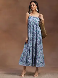 Libas Floral Printed Cotton Maxi Dress