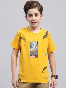 Monte Carlo Boys Graphic Printed Round Neck Cotton T-shirt