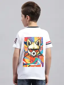 Monte Carlo Boys Graphic Printed Round Neck Cotton T-shirt