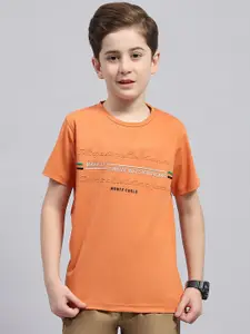 Monte Carlo Boys Typography Printed Round Neck Cotton T-shirt