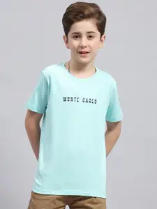 Monte Carlo Boys Typography Printed Round Neck Cotton T-shirt