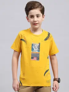 Monte Carlo Boys Graphic Printed Round Neck Cotton T-shirt