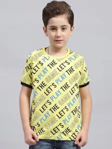 Monte Carlo Boys Typography Printed Short Sleeves Cotton T-shirt