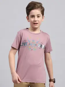 Monte Carlo Boys Graphic Printed Drop Shoulder Sleeves Oversized Cotton T-shirt