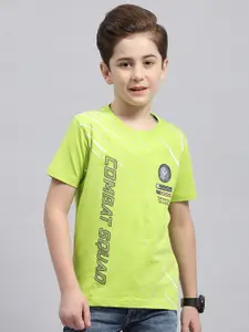 Monte Carlo Boys Typography Printed Round Neck Cotton T-shirt