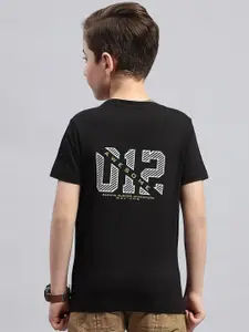 Monte Carlo Boys Graphic Printed Round Neck Cotton T-shirt