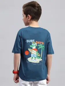 Monte Carlo  Boys Graphic Printed Round Neck Cotton T-shirt