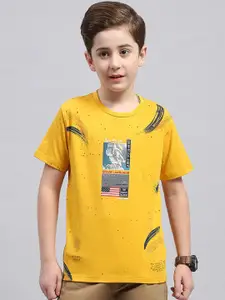 Monte Carlo Boys Graphic Printed Round Neck Cotton T-shirt