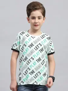Monte Carlo Boys Typography Printed Round Neck Cotton T-shirt
