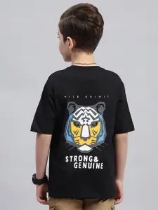 Monte Carlo Boys Graphic Printed Round Neck Cotton T-shirt