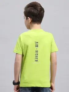 Monte Carlo Boys Typography Printed Round Neck Cotton T-shirt