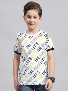 Monte Carlo Boys Typography Printed Round Neck Cotton T-shirt