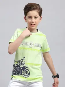 Monte Carlo Boys Typography Printed Round Neck Cotton T-shirt