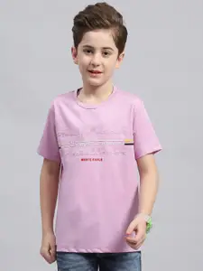 Monte Carlo Boys Typography Printed Round Neck Cotton T-shirt