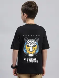 Monte Carlo Boys Graphic Printed Round Neck Cotton T-shirt