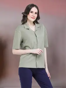 CLAFOUTIS Crepe Shirt Style Top