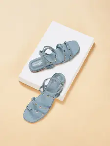 Forever Glam by Pantaloons Embellished Open Toe Flats