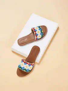 Forever Glam by Pantaloons Embellished Open Toe Flats