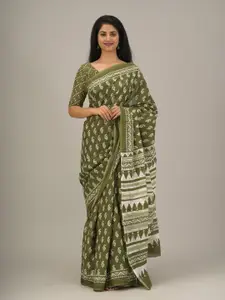 KIAARON Paisley Pure Cotton Saree