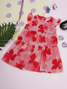 Creative Kids Girls Polka Dot Printed Fit & Flare Dress