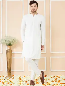 See Designs  Floral Embroidered Thread Work Straight Kurta