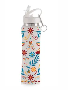 NIRLON Black& Orange Printed Stainless Steel Single Wall Vacuum Sipper 750 ml