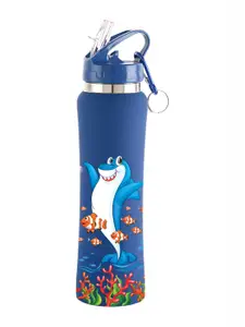 NIRLON Blue & Orange Printed Stainless Steel Single Wall Vacuum Sipper 750 ml